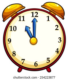 A clock on a white background