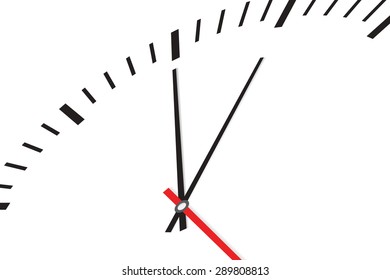 Clock on white background. EPS10 vector illustration