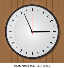 clock on wood background