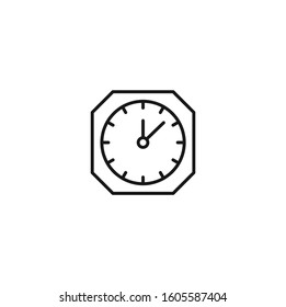 Clock Outline Icon - Black