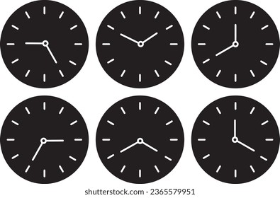 Diseño de iconos de contorno de reloj