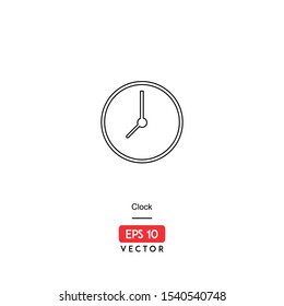 Clock outline icon, EPS10 - Vector