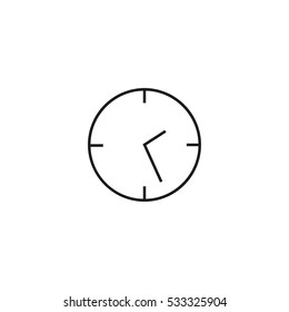 clock outline icon illustration, can be used for web and mobile