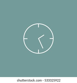 clock outline icon illustration, can be used for web and mobile