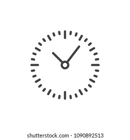 Clock outline icon. linear style sign for mobile concept and web design. Mechanical watch simple line vector icon. Time symbol, logo illustration. Pixel perfect vector graphics