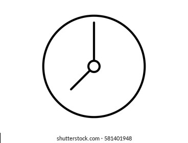 Clock Outline Icon Menu