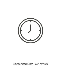 Clock Outline Icon Vector