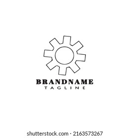 clock part logo cartoon icon design template black modern simple vector illustration