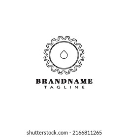 icono de la caricatura del logotipo de la parte del reloj plantilla de la ilustración del vector aislado negro