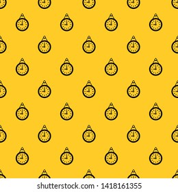 Clock pattern seamless vector repeat geometric yellow for any design