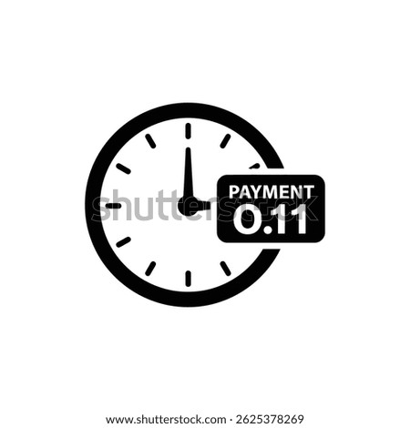 Clock with Payment Deadline Icon for Financial Deadlines and Planning