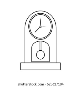 clock pendulum time classic outline