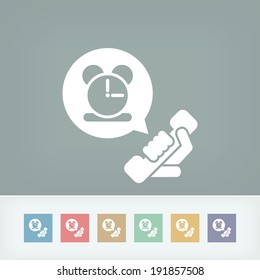 Clock phone icon