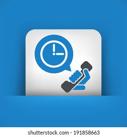Clock phone icon