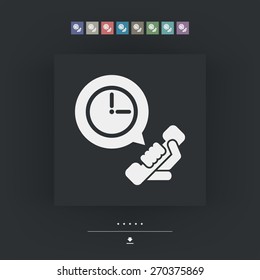 Clock phone icon