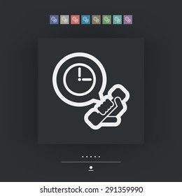 Clock phone icon
