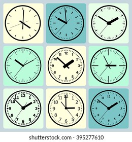 Uhren. Bildstunden. Auf Wandmontage achten. Bildstunden. Digital Watch. Wahlstunden. Uhren Sie die Hände. Die Uhr zeigt die Zeit. Stunden Minuten.