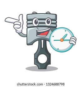 With clock piston character in a the box