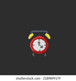 clock in pixel art style
