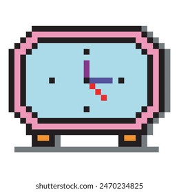 Uhr im Pixel-Art-Stil