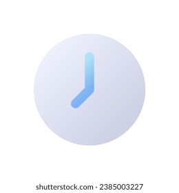 Clock pixel perfect flat gradient two-color ui icon. Time measure app. Digital instrument settings. Simple filled pictogram. GUI, UX design for mobile application. Vector isolated RGB illustration