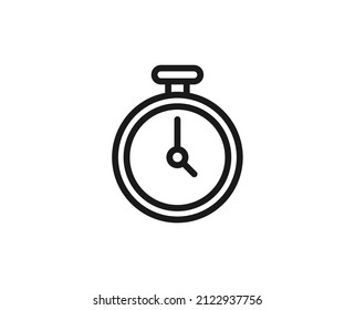 Clock premium line icon. Simple high quality pictogram. Modern outline style icons. Stroke vector illustration on a white background. 