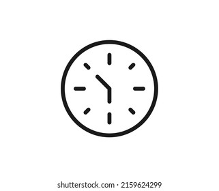 Clock premium line icon. Simple high quality pictogram. Modern outline style icons. Stroke vector illustration on a white background. 