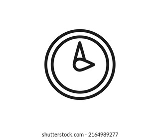Clock premium line icon. Simple high quality pictogram. Modern outline style icons. Stroke vector illustration on a white background. 