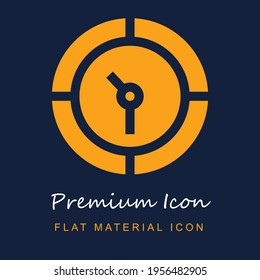 Material premium de reloj ui ux icono vector aislado en colores azul marino y naranja