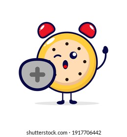 Proteger el reloj para la ilustración de un carácter lindo