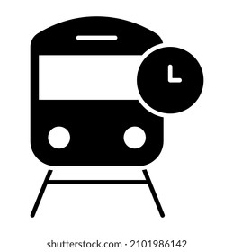 Reloj con el concepto de tiempo del tren

