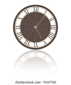 a clock and it's reflection