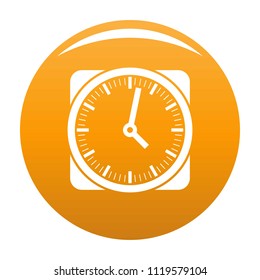 Clock retro icon. Simple illustration of clock retro vector icon for any design orange