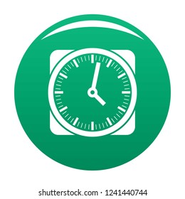 Clock retro icon. Simple illustration of clock retro vector icon for any design green