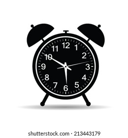 clock in retro style vector illustration on white