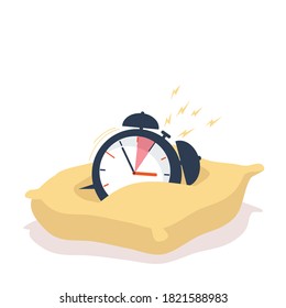 The clock is Ringing alarm with deadline concept