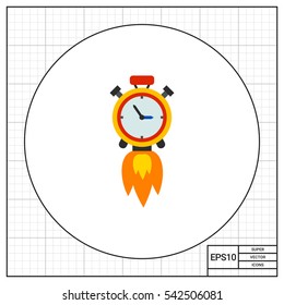 Clock Rocket Icon