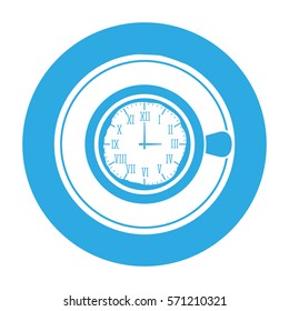 clock with roman numbers  icon image vector illustration design 
