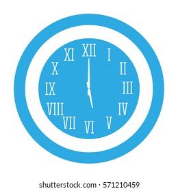 clock with roman numbers  icon image vector illustration design 