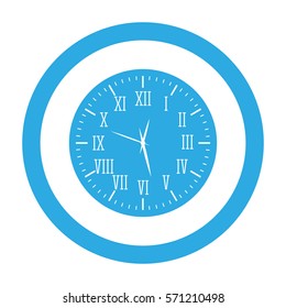 clock with roman numbers  icon image vector illustration design 