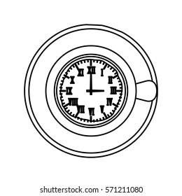 clock with roman numbers  icon image vector illustration design 