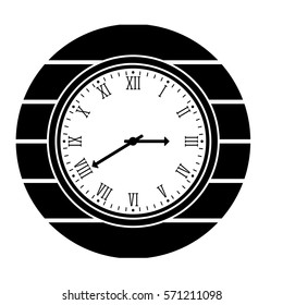 clock with roman numbers  icon image vector illustration design 