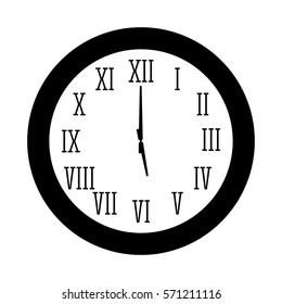 clock with roman numbers  icon image vector illustration design 