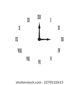 Clock with Roman numerals Design