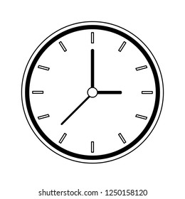 Clock Round Frame Black White Stock Vector (Royalty Free) 1250158120 ...