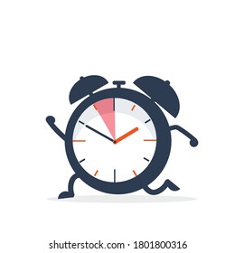 The clock is running alarm with deadline concept