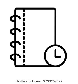 Clock Schedule Agenda Icon - Time Management Planning