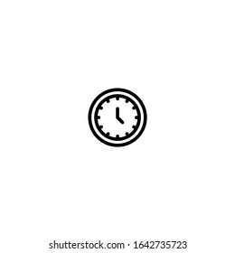 Clock. School Icon Set. Minimalist and Unique Outline Style. Editable Vector.