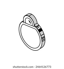 clock search magnifying glass isometric icon vector. clock search magnifying glass sign. isolated symbol illustration