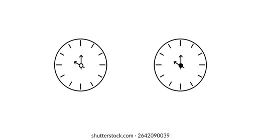 clock set icon with white background vector stock illustration
